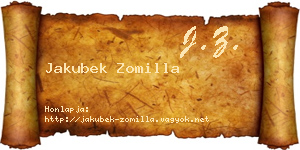 Jakubek Zomilla névjegykártya